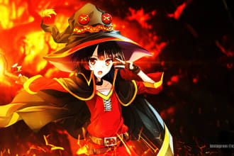 create an anime theme wallpaper for phones and desktop