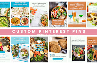 design creative pinterest pin templates, fully editable in canva