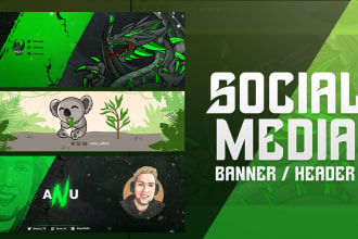 create custom banner for kick twitch youtube facebook