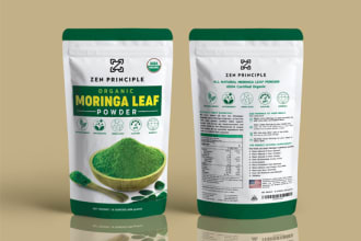 design amazon product packaging label, pouch bag, 3d mockup