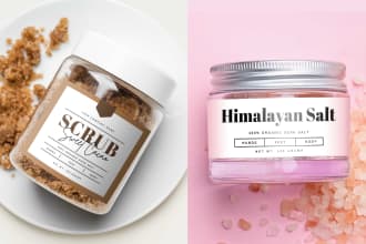 do product label stickers for scrub, skincare, cosmetic