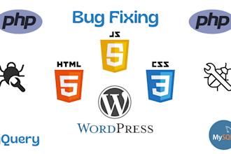 do bug fixing in core php laravel wp css jquery javascript ajax