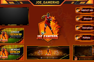 design twitch or facebook or youtube overlay and mascot logo