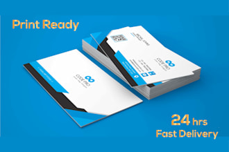 design professional business card and thank you card