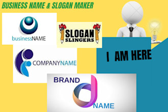 help you brainstorm  business name, tagline, slogan