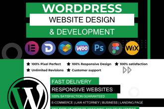 do wordpress website design and development , responsive professional wordpress