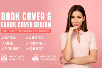 design professional cover for book and ebook with 3d mockup