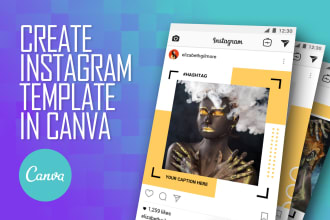create your instagram post template using canva
