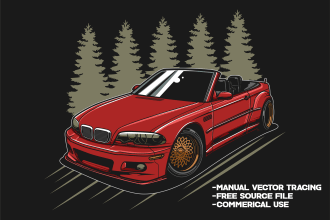 draw detailed design car vector illustration in 3 days