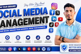 create and manage facebook business page and other social media profiles