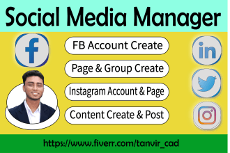 be social media manager for your business page and group
