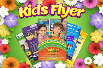 do educational flier flyer back school student kids poster