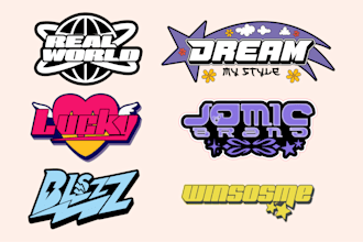 design custom y2k streetwear logo lettering unique modern typography styles