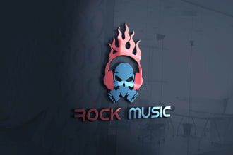 design modern musician, studio, rock, hip hop dj music logo