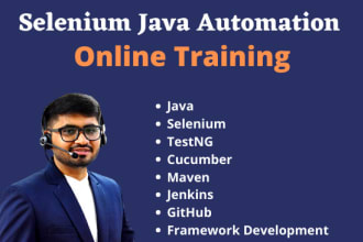 teach you automation testing using selenium,cucumber,testng and java