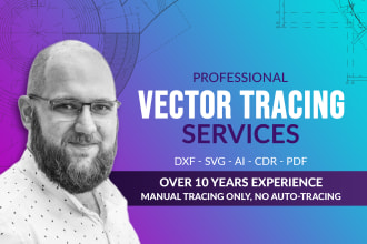 vector trace, vectorize logo and vector conversion graphics