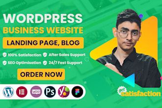 design a responsive wordpress business website, landing page, blog, or affiliate