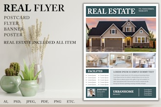 design real estate flyer and brochure