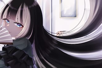 draw anime girls, vtuber or an original character