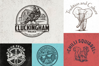 make hand drawn vintage logo and design tshirts