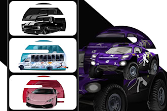 draw car or any vehicles into illustration from the photo