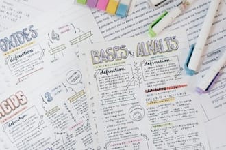 prepare notes for any subject,  health sciences etc