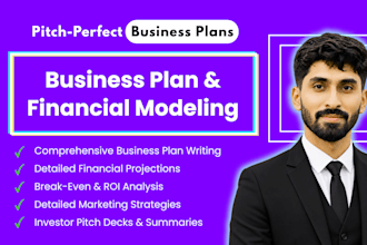 write business plan, sponsorship proposal and financial plan