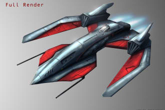 create spaceship concept art for you