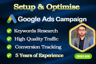 set up google ads adwords PPC campaign and manage it