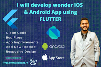 develop wonderful ios and android app using flutter