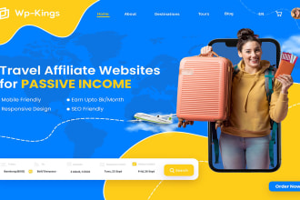 create travel affiliate website for passive income