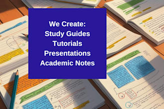 create study guides and tutorial notes for your courses