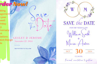 create beautiful and unique wedding save the date invitation