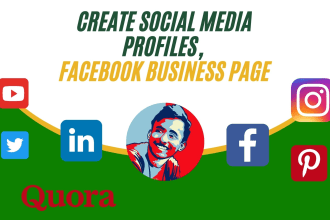 create facebook pages and social media profiles for you