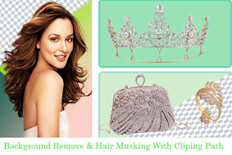 do background remove and hair masking with clipping path