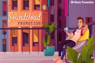 do organic soundcloud music promotion with album,track promotion