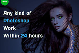 do any kind of photoshop editing within 24 hours