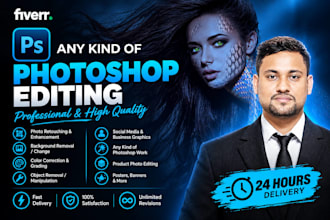 do any kind of photoshop editing within 24 hours