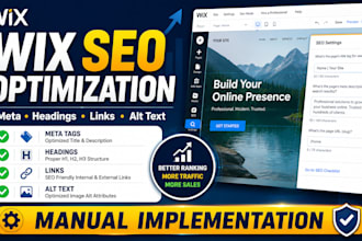 optimize wix website and implement on page SEO audit fixes