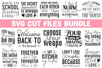 provide svg cut files design bundle for etsy and others