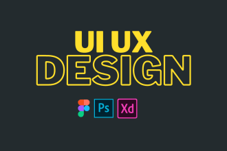design mobile app UI UX design, prototype or wireframe