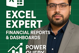 create dynamic excel dashboards, financial reports, and automate data