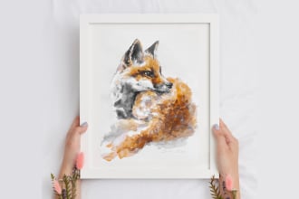 paint a watercolor portrait of your pet or animal