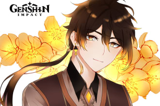 draw handsome guy on anime style