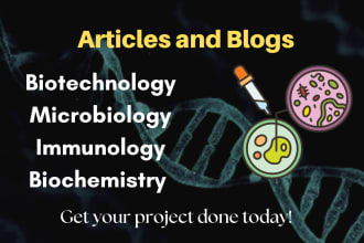 write microbiology and biotechnology articles and blogs