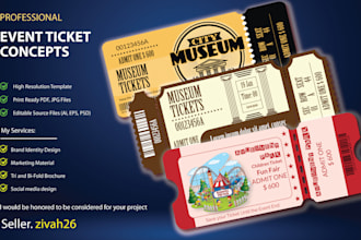 creat event ticket and invitation card on demand