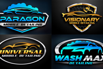 design eyecatching auto detailing, car wash, automotive logo