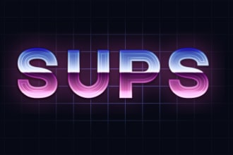design neon signs logo and text