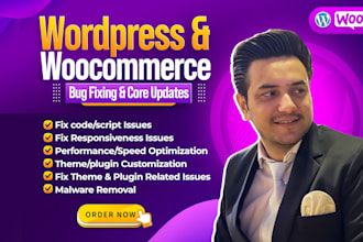 fix wordpress, woocommerce issues, bugs and errors or do customization