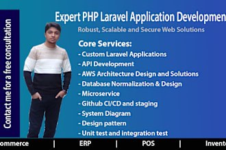 develop web application with PHP and laravel